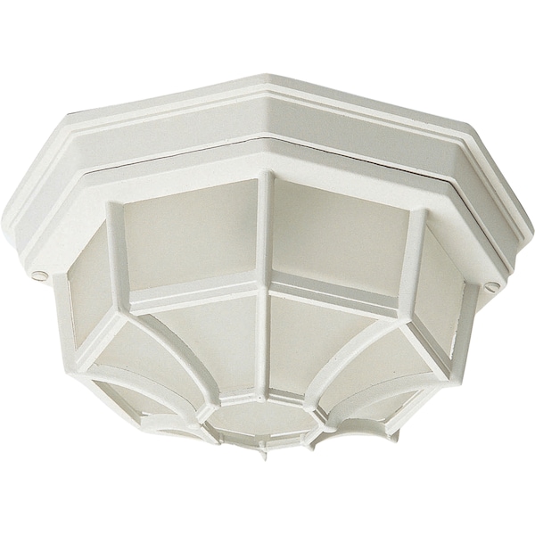 Maxim Lighting Crown Hill 2-Light 10.75" Wide White Outdoor Flush Mount Light 1020WT - main